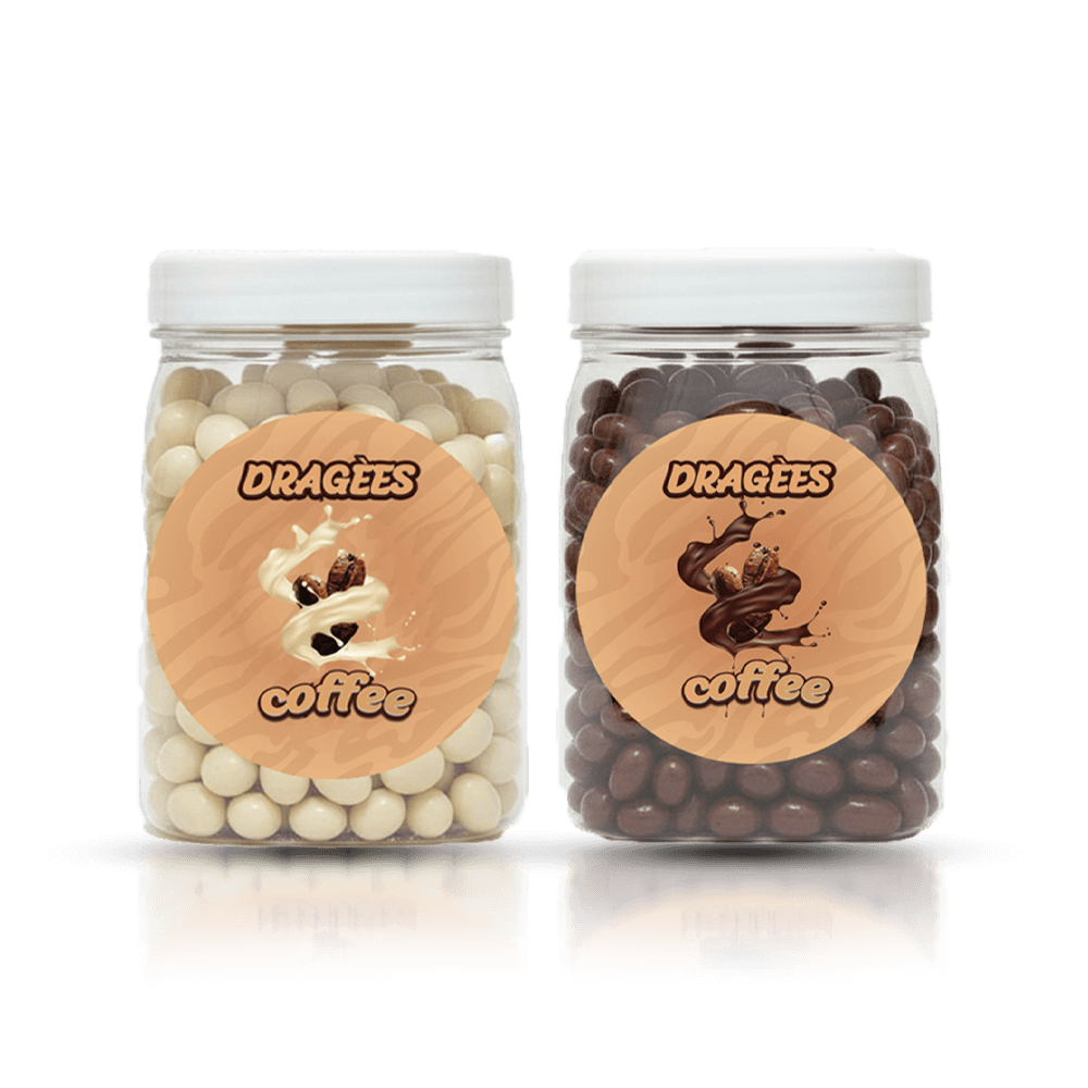 Beans covered whith a layer of chocolate